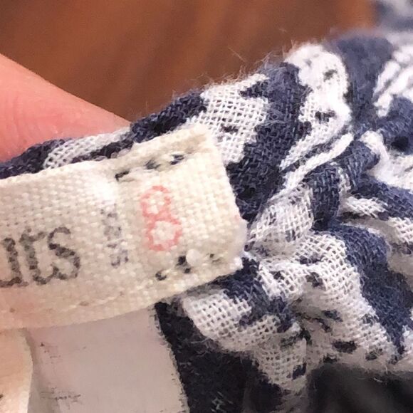 Crewcuts Navy and white nautical gauze top. 100% cotton size girls 8 - Picture 4 of 5